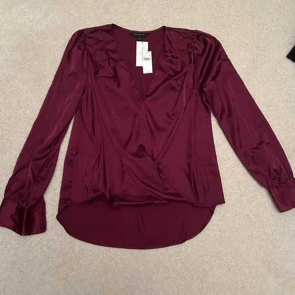 Banana Republic Burgundy Blouse Top size S - Picture 1 of 4